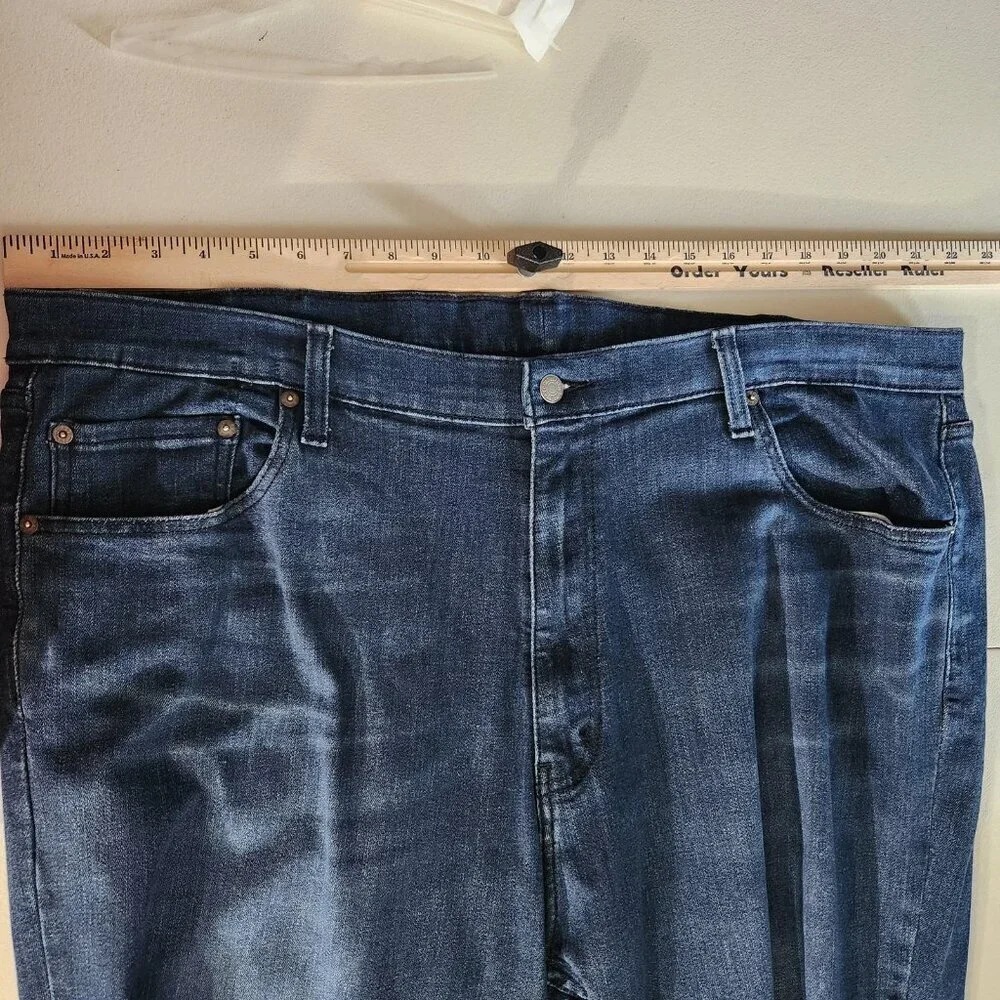 Levis 559 Jeans Mens 44x28 Blue Straight Fit Stretch Denim Medium Wash Big Tall